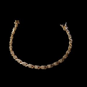 Hugs and Kisses CZ  tennis bracelet